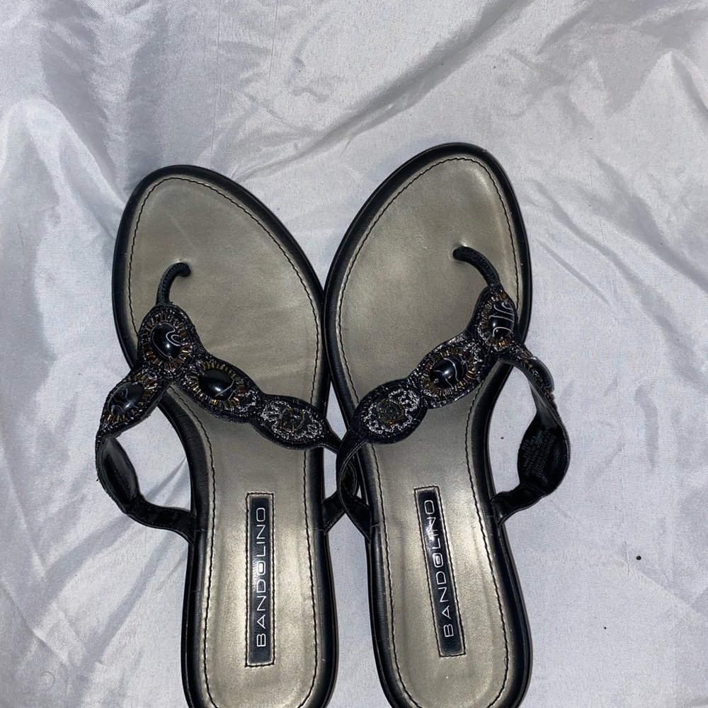 Bandolino Black and Silver Women's Slippers